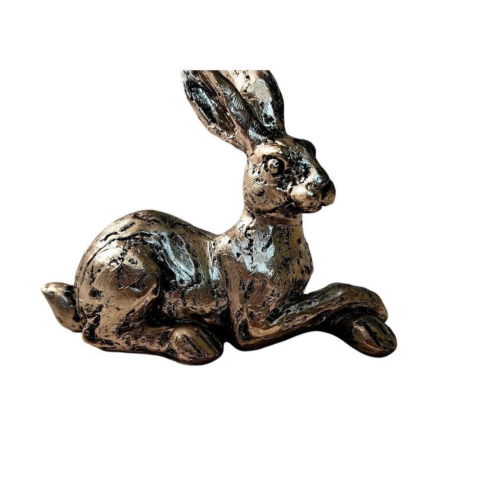 Fiesta Studios Hare Crossed Paws In Antiqued Silver Finish